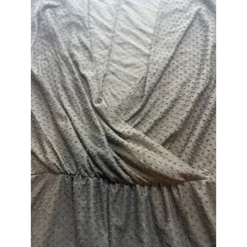 Lane Bryant Wrap Shirt Blouse Black Size 22/24 Pullover V-Neck